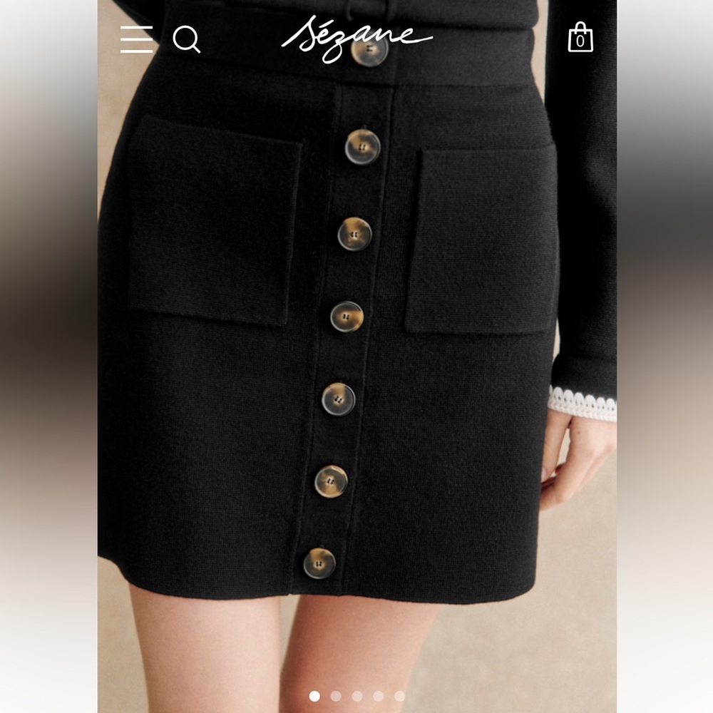 Sézane Louisa skirt in black